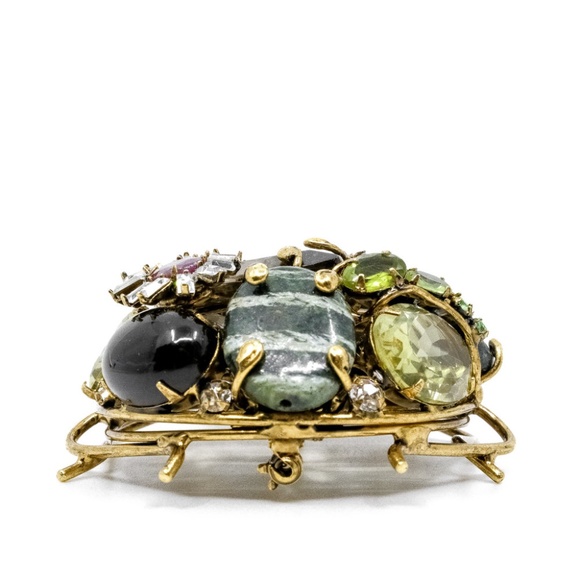 C&D JEWELRY Vintage Costume Large Ant Insect Bug Gem Brooch Pin Iradj Moini - Picture 9 of 12